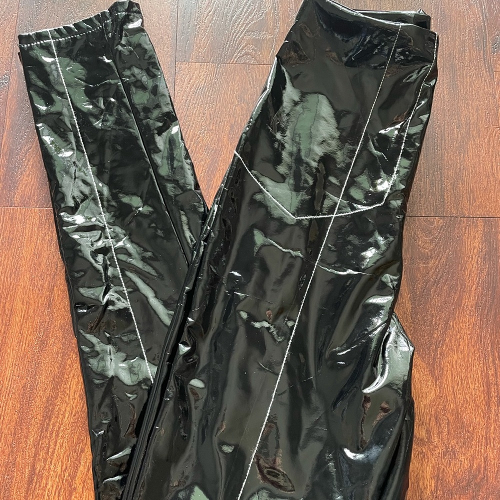 PLT Black Pleather Pants🌚